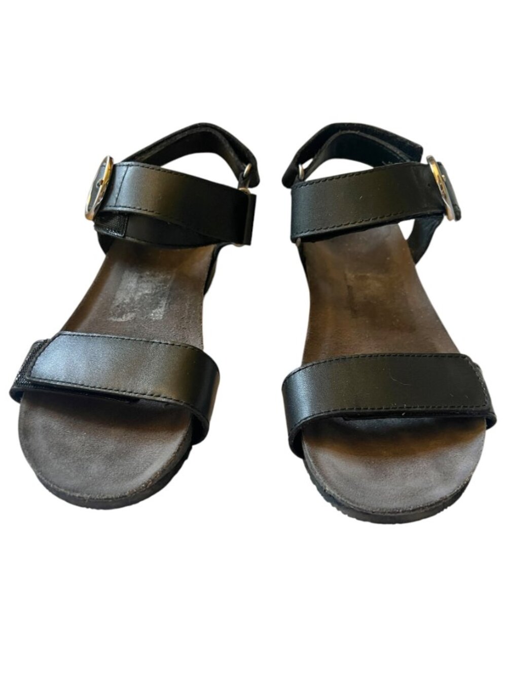 Munro Women's Sinatra Sandals Size 8.5 M Black Wedge Arch Support Cushioned - Picture 4 of 13